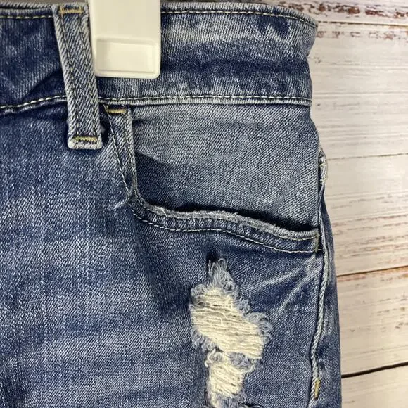 Hollister distressed, high-rise, vintage stretch, mini skirts size 9/29 Y2K - Picture 6 of 15